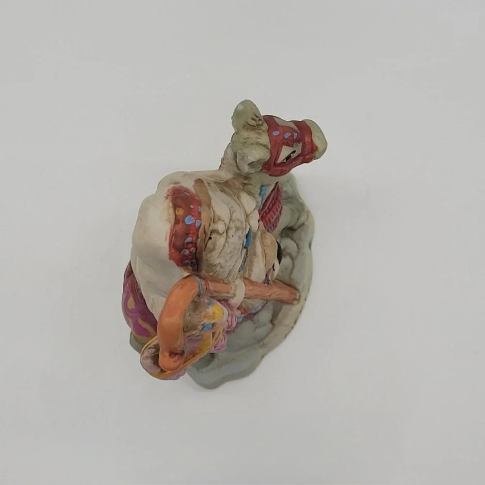 Vintage RSVP 1991 Mexico Santa Riding Donkey Ceramic Figurine 8903